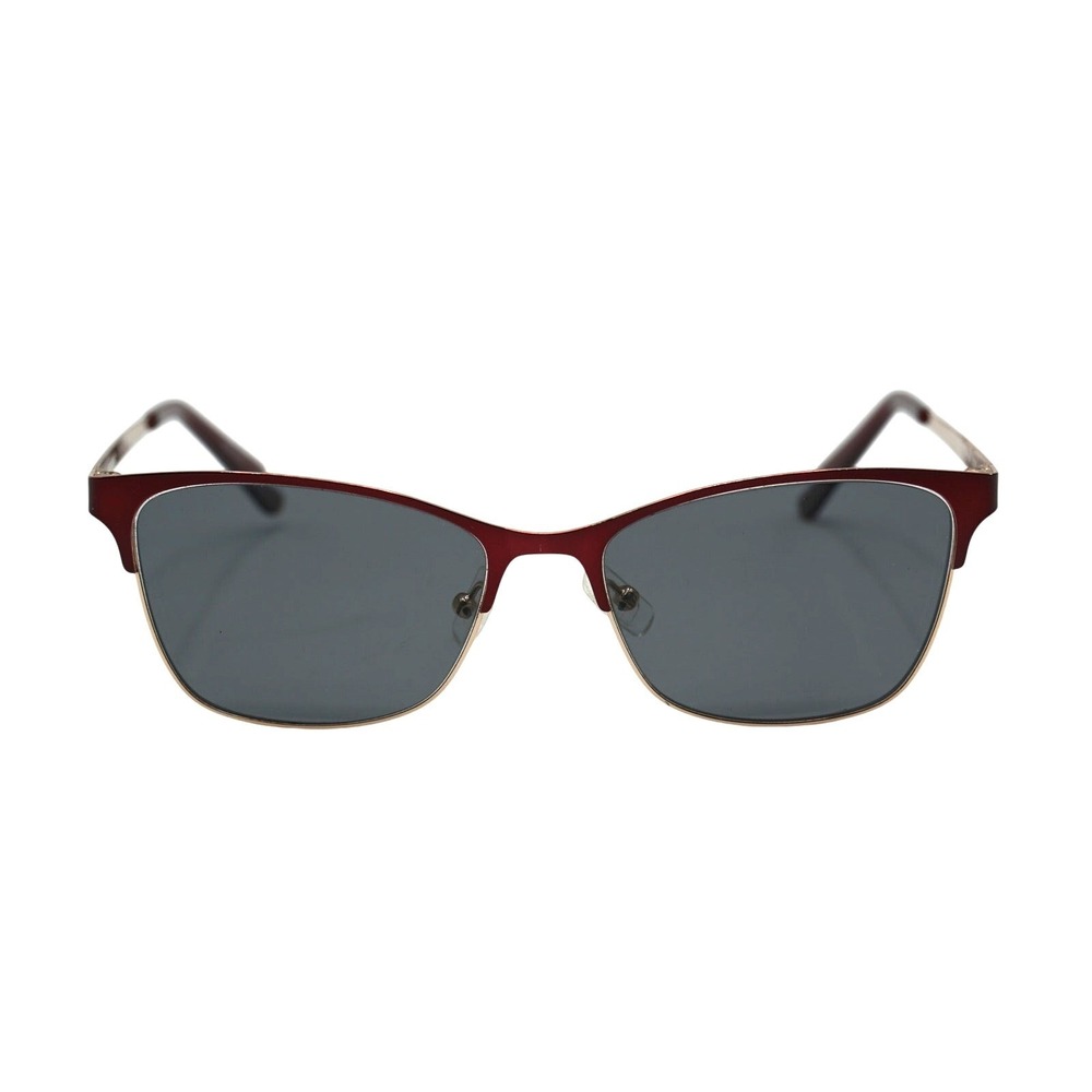 Marchon NYC Sunglasses M-4009 601 Matte Bordeaux Gold Cat Eye 53-16-140